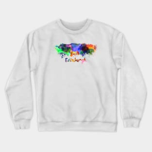 Edinburgh skyline in watercolor Crewneck Sweatshirt